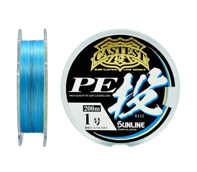 Плетёный шнур Sunline CASTEST PE NAGE HG #1.0/13lb 200m Multi Color