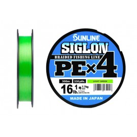 Плетёный шнур Sunline SIGLON PEx4 #1.0/16lb 300m Light Green