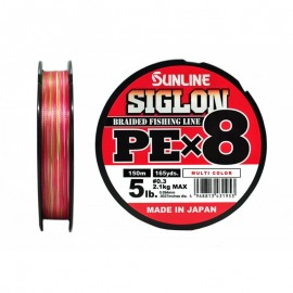 Плетёный шнур Sunline SIGLON PEx8 #0.3/5lb 150m Multi Color