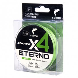 Шнур плетёный Salmo Sniper х4 ETERNO BRAID Apple Green 125/010