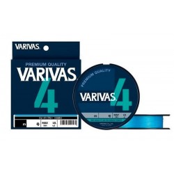 Шнур плетенный VARIVAS 4 Water Blue #0.6 4.53kg 200m Blue 120595