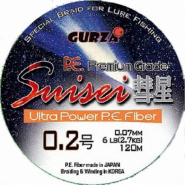Плетеный шнур Gurza SUISEI 1,5/0,20 мм 120 м белый