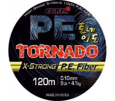 Плетеный шнур Gurza TORNADO 0,10 мм 120 м оливковый