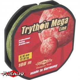 Плетенка Mikado TRYTHON MEGA LINE GREEN 0,14  100% Dyneem...