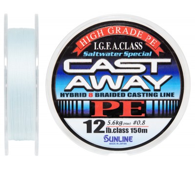 Шнур Sunline CAST AWAY PE 150м #0.8/0.148мм 12LB/5.6кг
