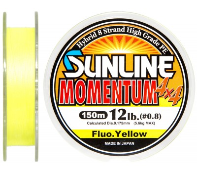 Шнур Sunline Momentum 4x4 150м 0.175мм 12Lb/5,6кг
