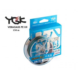 Шнур плетеный YGK Veragass PE x4 150m (#0.6/12 lb)