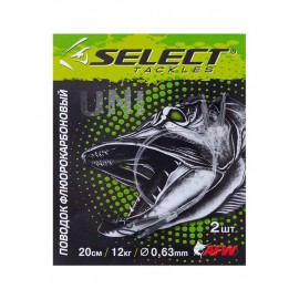 Поводок Select флюорокарбон 25см 6кг 2шт уп
