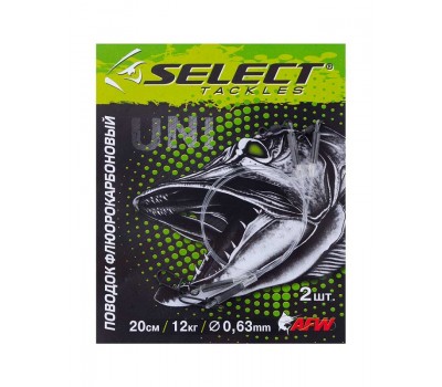 Поводок Select флюорокарбон 25см 6кг 2шт уп