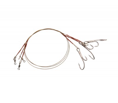 FLAGMAN Поводок Stainless Steel с двойником №4 X7 10кг 20см 3шт