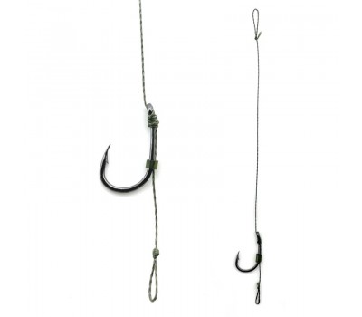Поводок Flat Feeder с волосяной оснасткой CarpHunter Premium 10 см крючок Wide Gape №6 (2шт/уп)