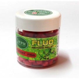 Soft Method Pellet Fluo FPM Baits® 8 mm 50 g в банке Strawberry-Fish Клубника-Рыба