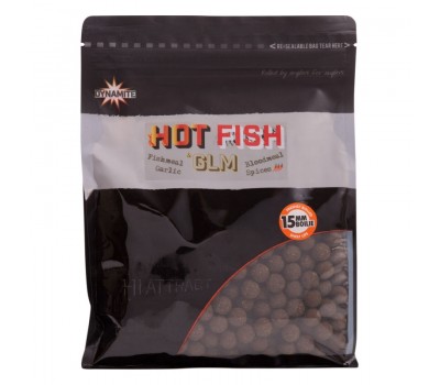 Бойлы Dynamite Baits Hot Fish & GLM 15mm 1кг