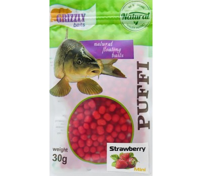 Воздушное тесто Grizzly Puffi Mini 30г 8мм Strawberry Клубника (98003007)