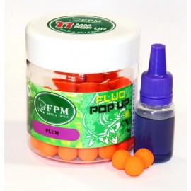 Бойли FPM Pop-Up Fluo Plum 8мм 50г в банке + Dip 10мл