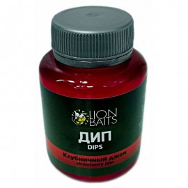 LION BAITS Impact Boilie Dips клубничный джем (Strawberry Jam) - 130 м