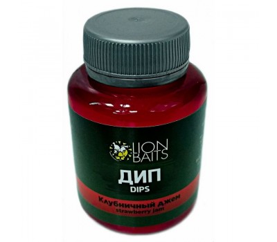 LION BAITS Impact Boilie Dips клубничный джем (Strawberry Jam) - 130 м
