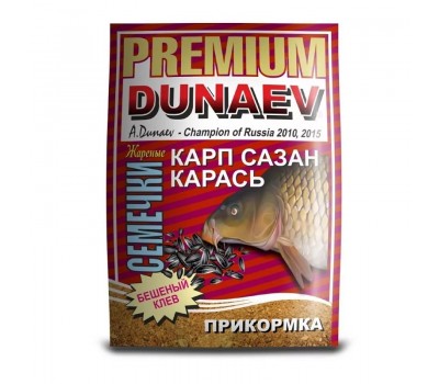 Прикормка DUNAEV-PREMIUM 1кг Карп-Сазан Жареная семечка