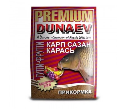 Прикормка DUNAEV-PREMIUM 1кг Карп-Сазан Тутти-Фрутти
