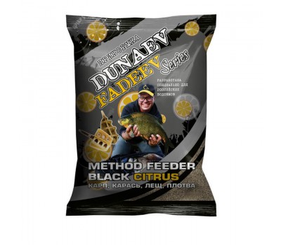 Прикормка DUNAEV-FADEEV 1кг Feeder Method Black Citrus