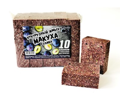 МАКУХА (кукуруз. жмых) с отверстием СЛИВА 320гр. (уп/10шт)