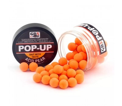 Бойлы GBS Baits Pop-up плавающие 8мм 40гр Кислая Груша