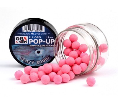 Бойлы GBS Baits Pop-up плавающие 12мм 40гр) Crazy Squid Кальмар