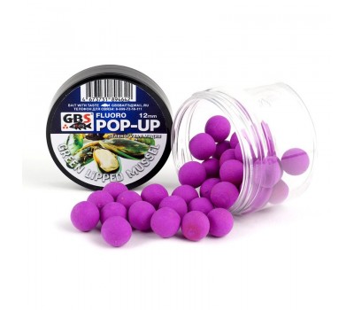 Бойлы GBS Baits Pop-up плавающие 12мм 40гр  Зеленогубая мидия