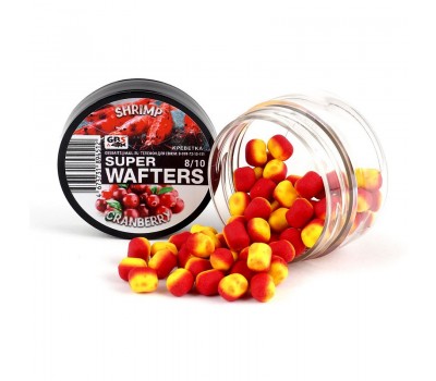 Бойлы нейтральной плавучести (Wafters) GBS Креветка-клюква 8х10мм