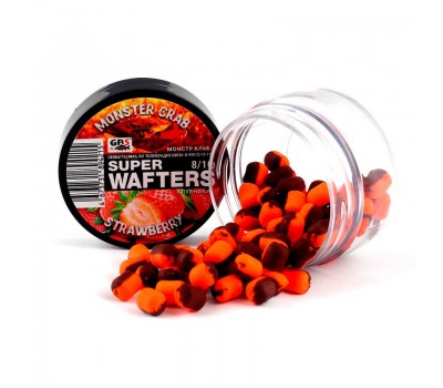 Бойлы нейтральной плавучести (Wafters) GBS Монстр-краб-клубника 8х10мм