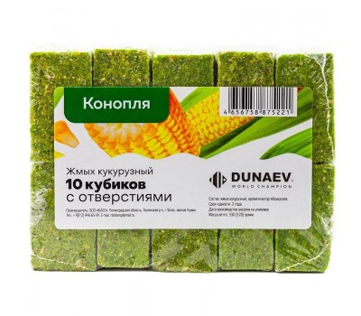 Жмых DUNAEV кукурузный Конопля 300г