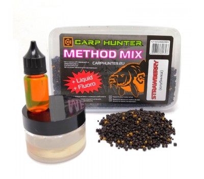 Method mix Pellets + Fluoro + Liquid Strawberry (клубника) CARPHUNTER