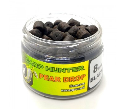 Пеллетс насадочный 8мм Black Halibut Pear Drop (Груша) CarpHunter 100мл