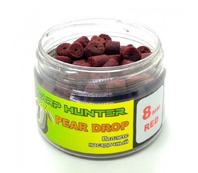 Пеллетс насадочный 8мм Red Halibut Pear Drop (Груша) CarpHunter 100мл