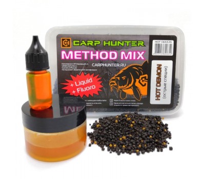 Method mix Pellets + Fluoro + Liquid Hot Demon (острые специи) CARPHUNTER