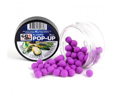 Бойлы GBS Baits Pop-up плавающие 8мм 40гр Зеленогубая мидия