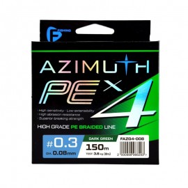 F-FISHING Шнур Azimuth PE X4 150м Dark Green 0,08мм 3,6кг...