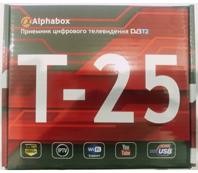 Ресивер Alphabox T25 T2 (IPTV WiFi USB You Tube)