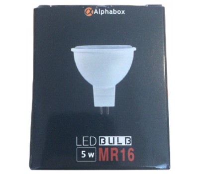 Лампа светодиодная Alphabox MR16-5W