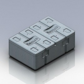 Коробка с пенопласта двухсекционная GLEWDOR 500к см