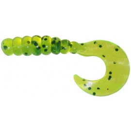 Силикон Big Bite Baits Fat Grub 2  Chartreuse Peppe