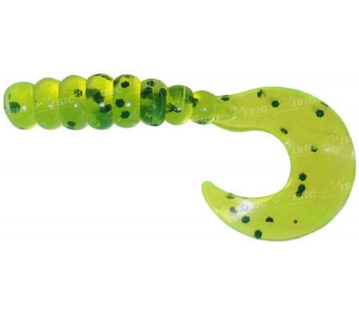 Силикон Big Bite Baits Fat Grub 2  Chartreuse Peppe