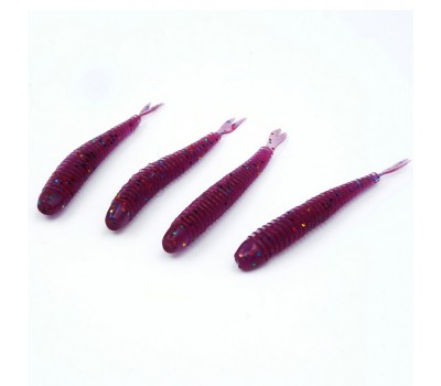 Силиконовая приманка Twister&Ripper Purple multi glitter