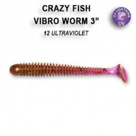 Приманка Crazy Fish VIBRO WORM 3   11-7.5-12-6 5у