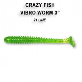 Приманка Crazy Fish VIBRO WORM 3   11-75-21-6