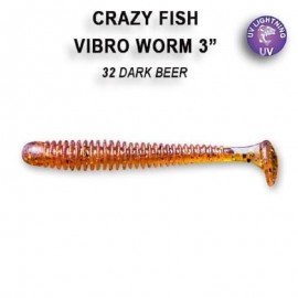 Приманка Crazy Fish VIBRO WORM 3   11-75-32-6 5у