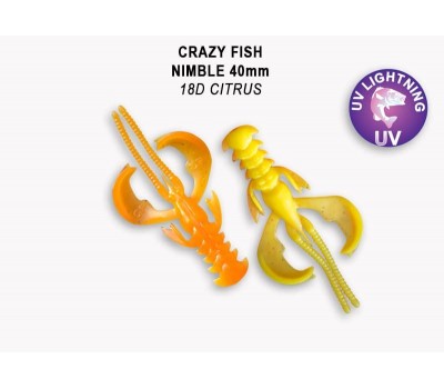 Приманка Crazy Fish NIMBLE 1,6  49-40-18d-6 9у