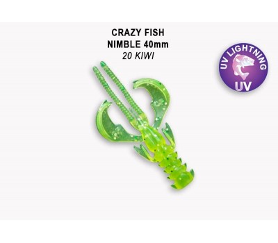 Приманка Crazy Fish NIMBLE 1,6  49-40-20-6 9у