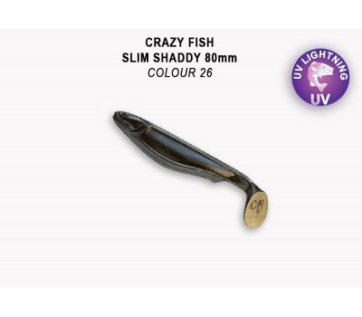 Приманка Crazy Fish SLIM SHADDY 3.2 56-80-26-7 5y