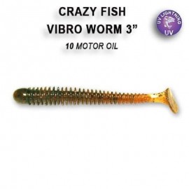 Приманка Crazy Fish VIBRO WORM 3 11-75-10-6 5у